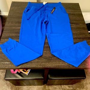 Blue sweat pants leggings